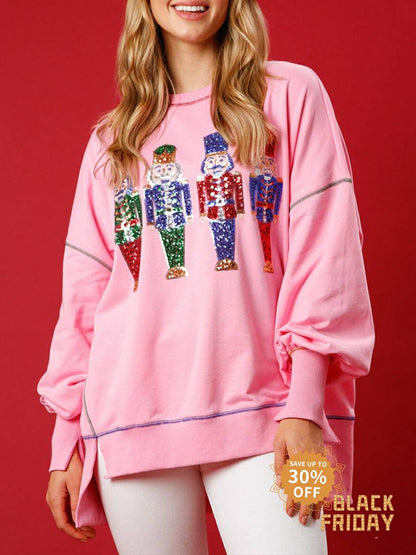 Sequin Nutcracker French Terry Sweatshirt