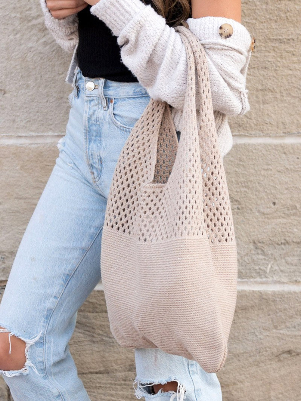 Soft Knit Hobo Bag