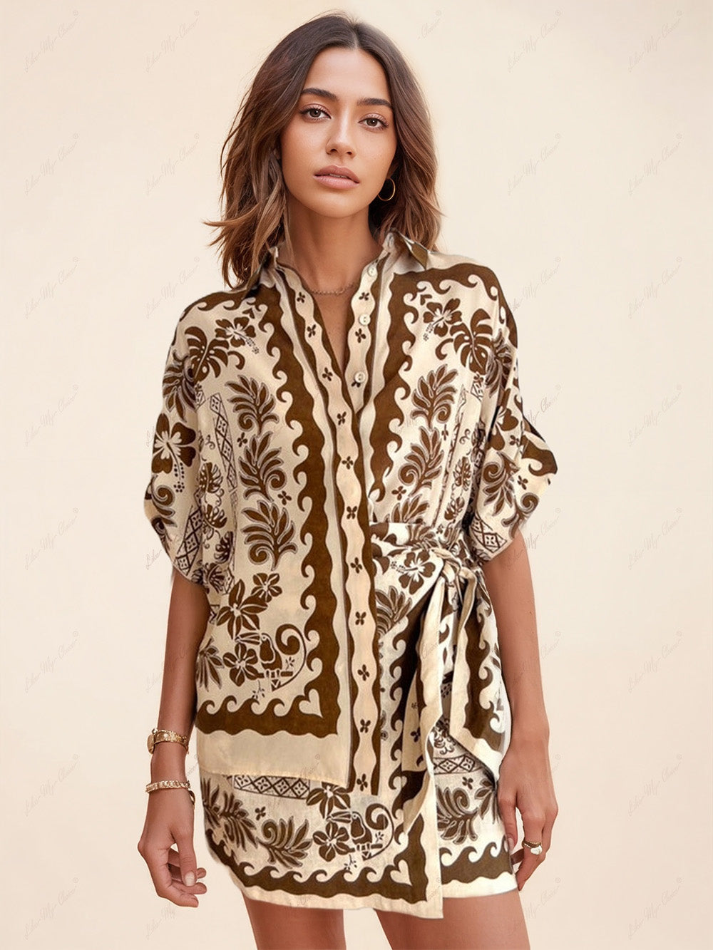 Ethnic Exquisite Printed Fashion Casual Set