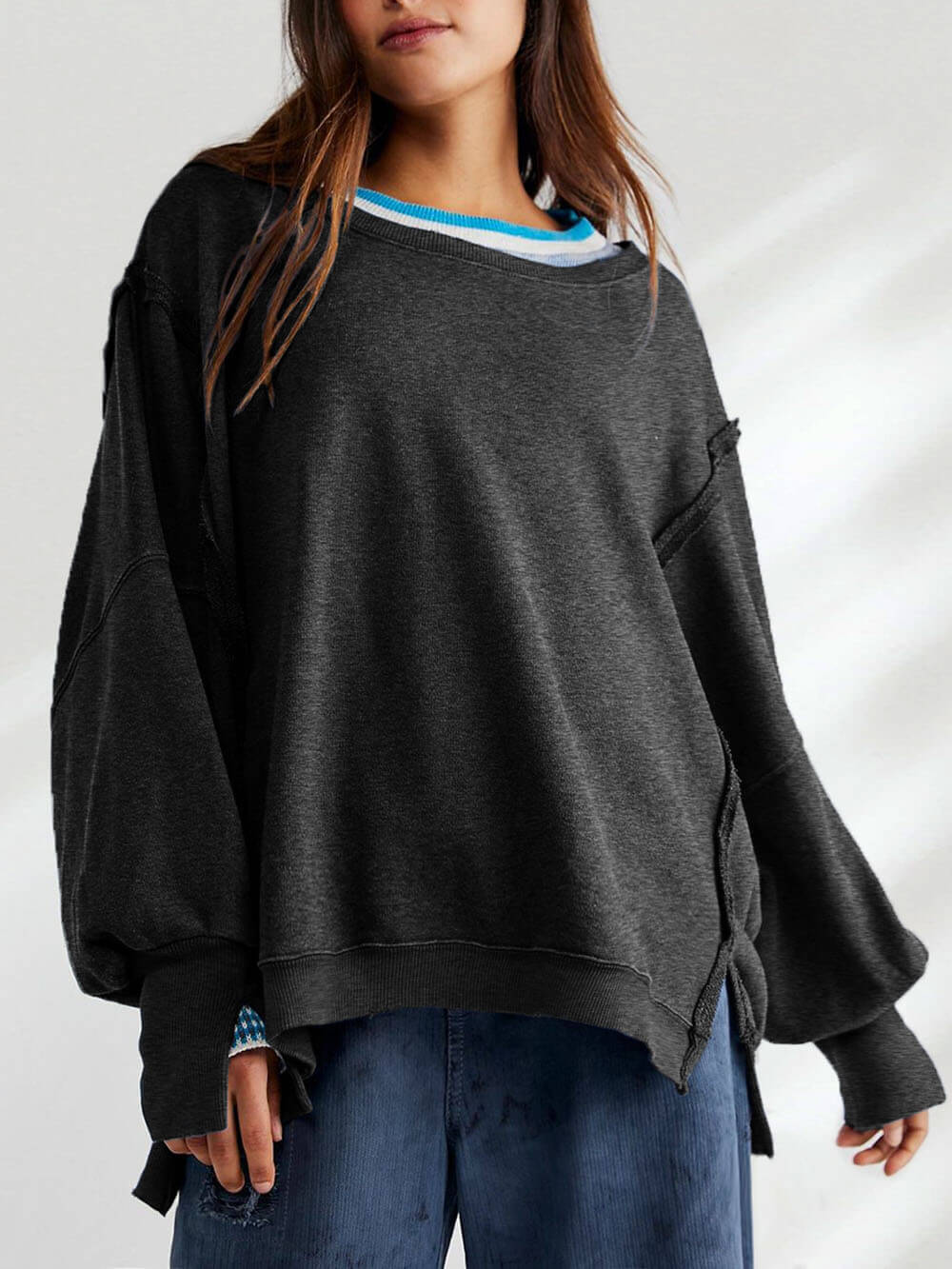 Round Neck Sports Sweatshirt