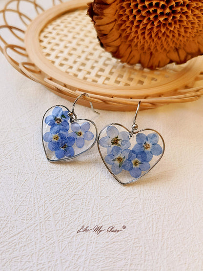 FREE Forget me Not Flower Earrings Teardrop Dangle Earring