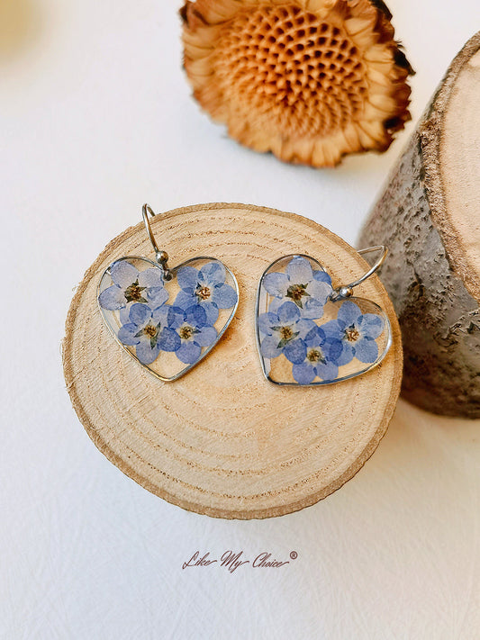 FREE Forget me Not Flower Earrings Teardrop Dangle Earring