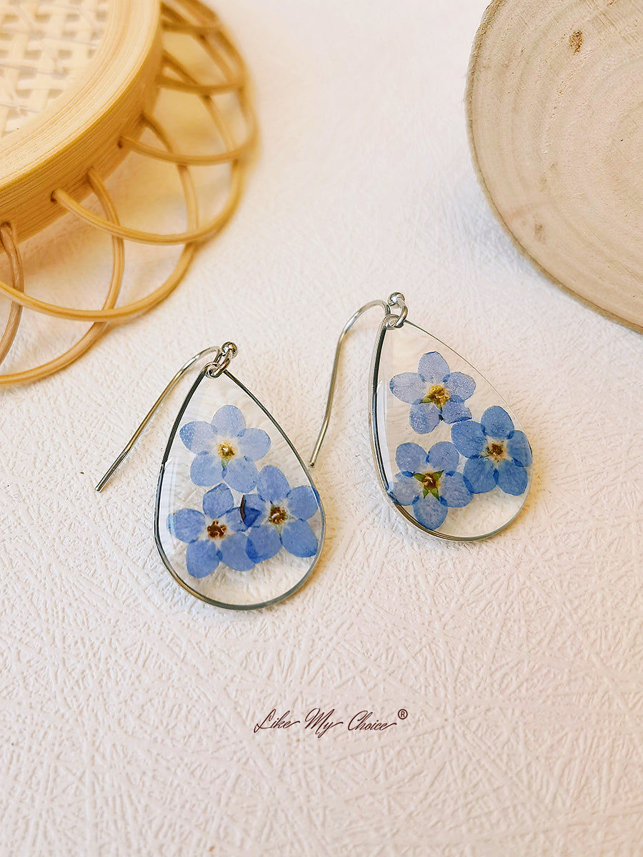 FREE Forget me Not Flower Earrings Teardrop Dangle Earring