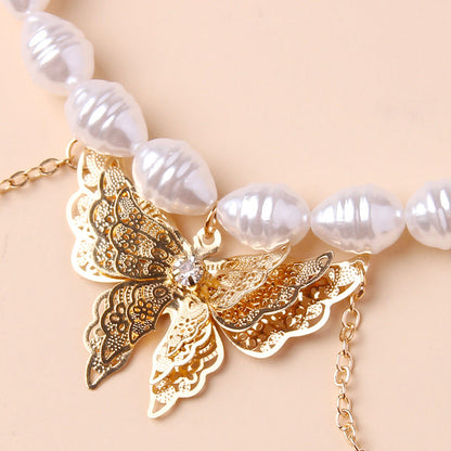 Pearl Butterfly Pendant Necklace