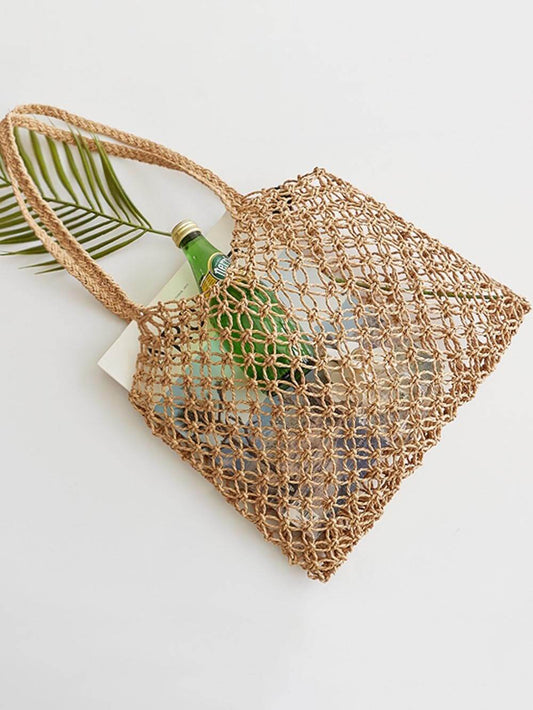 Woven Hollow Straw Beach Bags